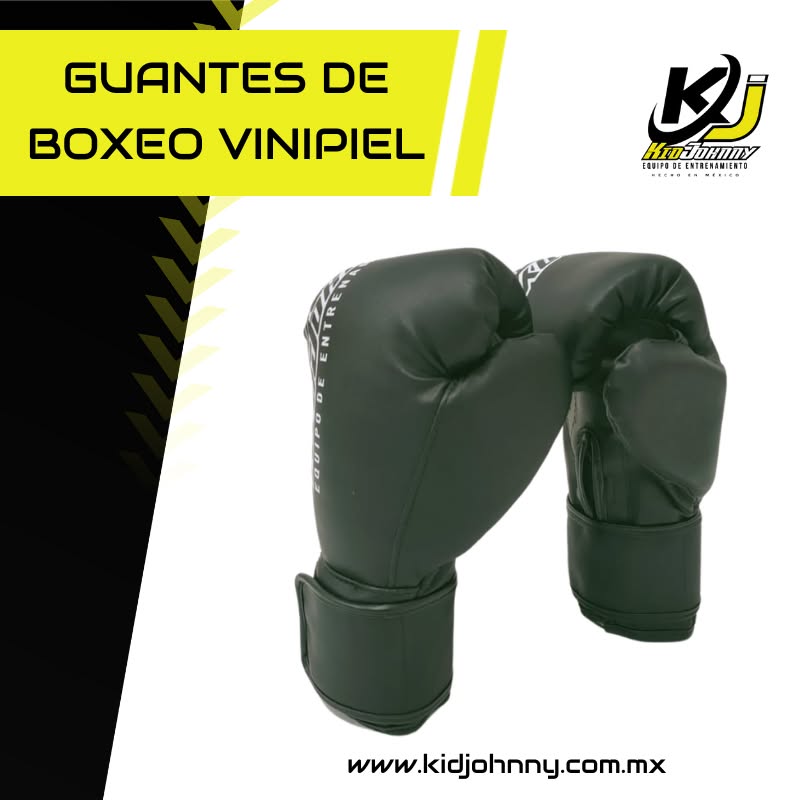 Guantes de box negros KIDJOHNNY en vinipiel